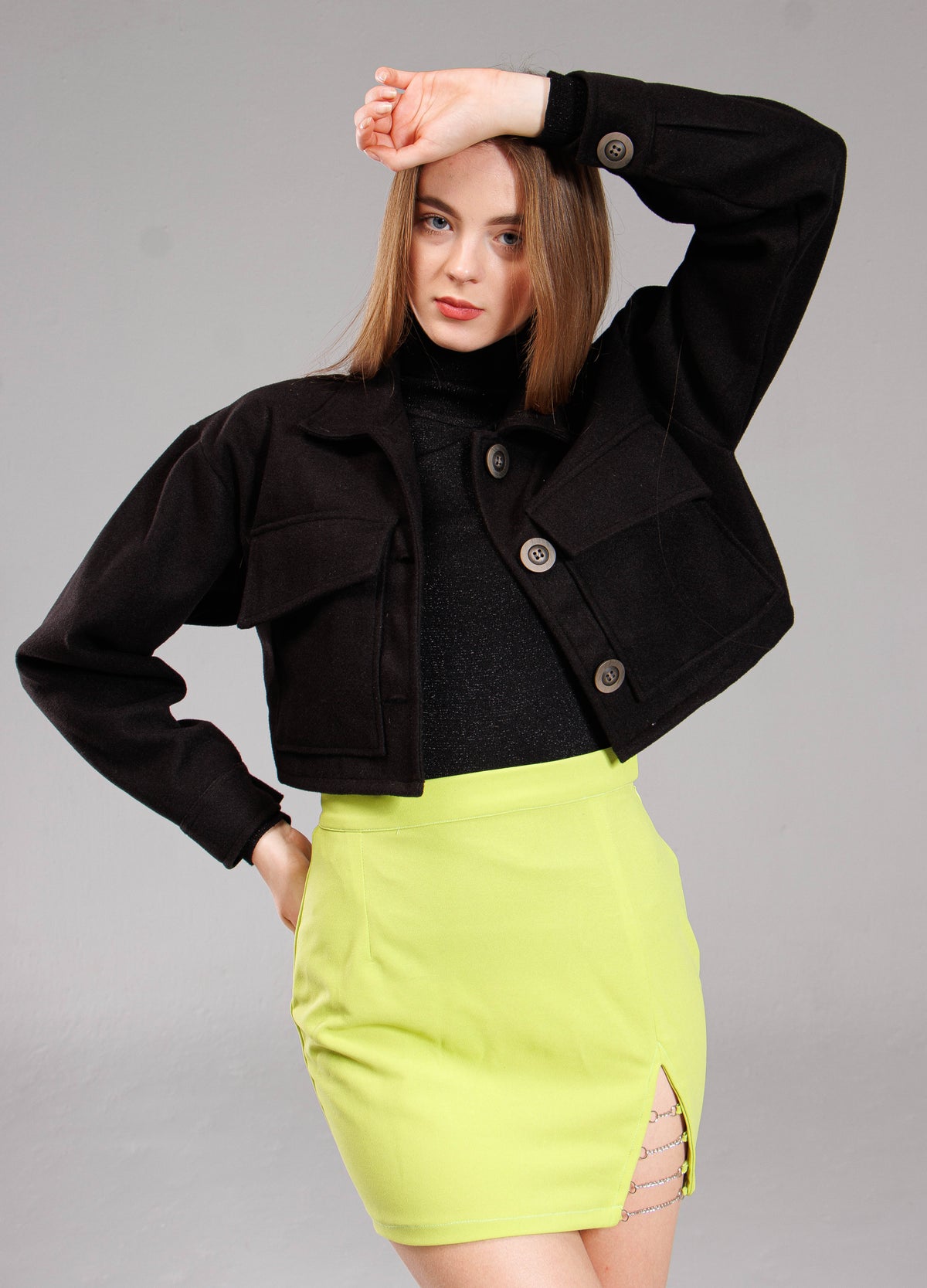 cropped jokh jacket